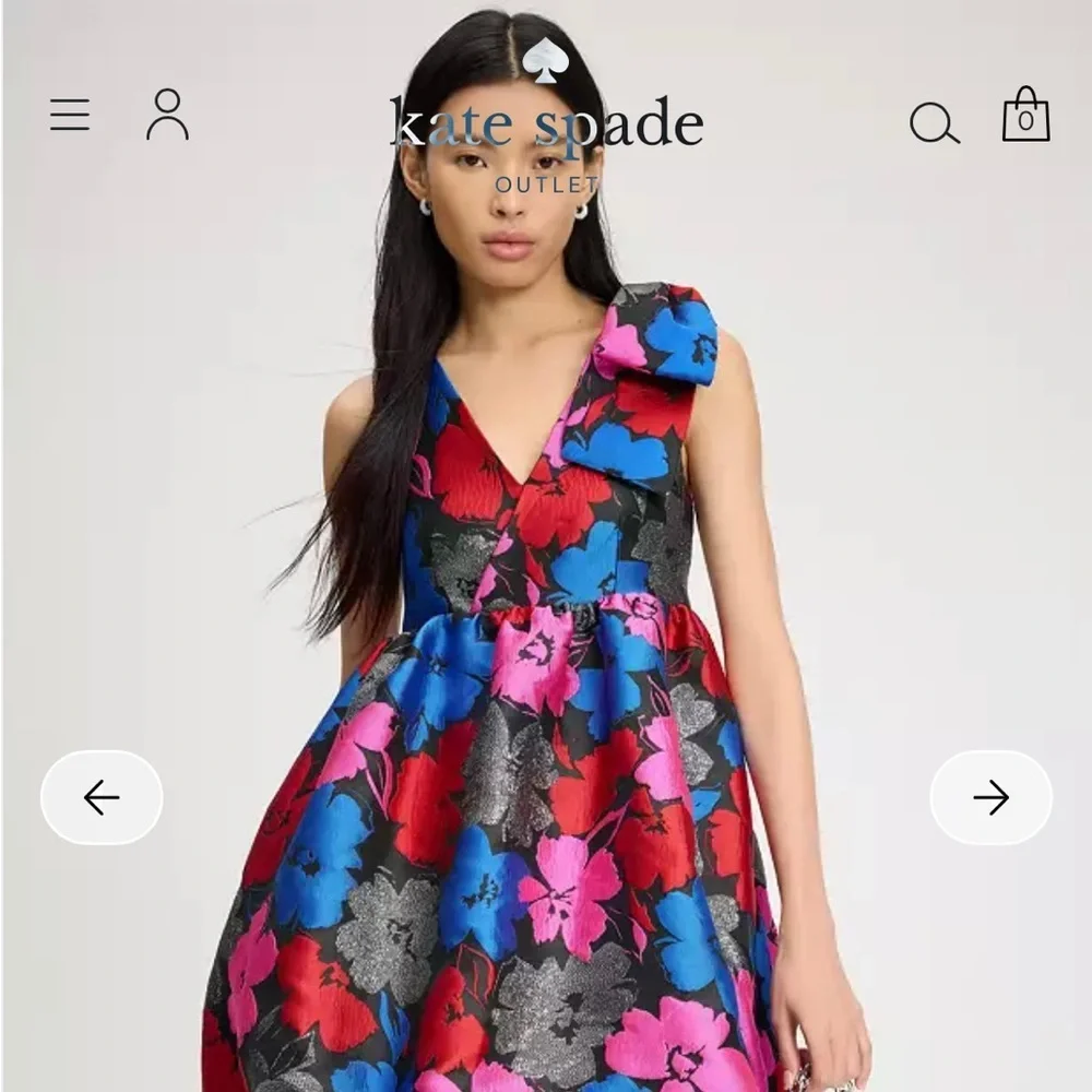 Kate Spade Women's Floral Dress - Black, Blue, Pink